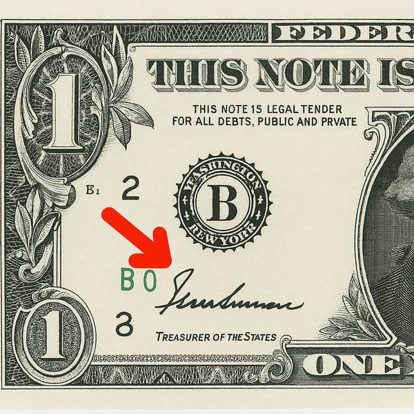 Dollar Bill Signature Locations
